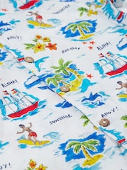 Frugi White Harvey Hawaiian 100% Organic Cotton Shirt - Image 4 of 5
