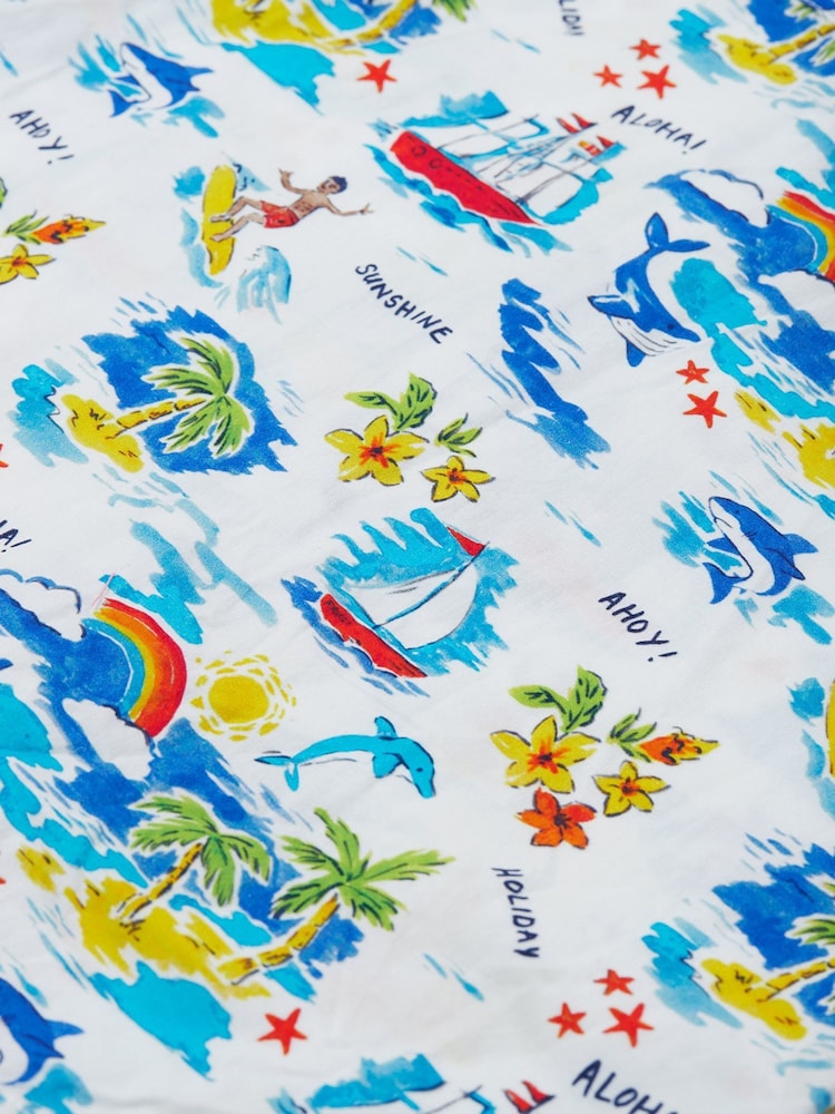 Frugi White Harvey Hawaiian 100% Organic Cotton Shirt - Image 5 of 5