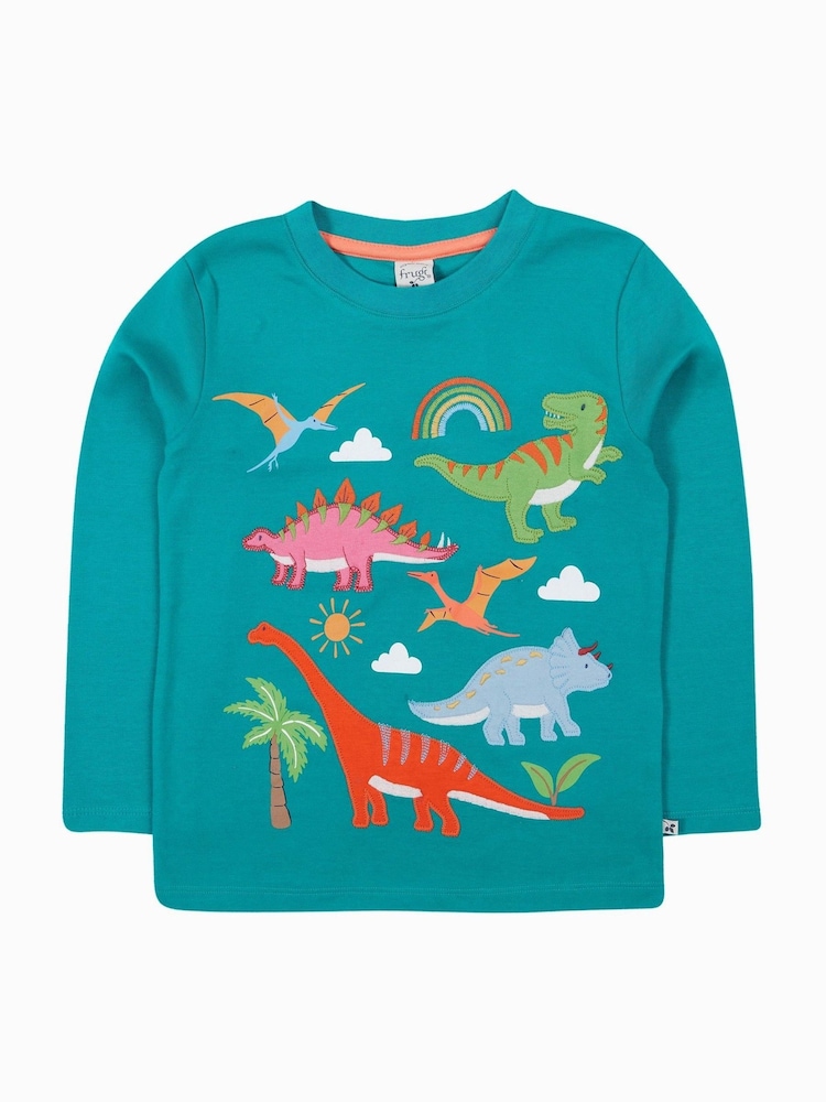 Frugi Green Dinosaur Applique Top - Kids' Clothing - Image 1 of 4