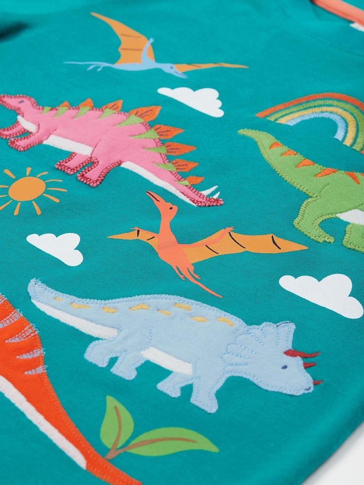Frugi Green Dinosaur Applique Top - Kids' Clothing - Image 2 of 4
