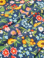 Frugi Blue Dinosaur Short-Sleeve Skater Dress - Image 5 of 6
