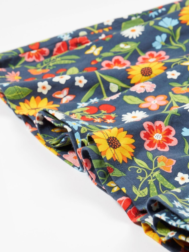 Frugi Blue Dinosaur Short-Sleeve Skater Dress - Image 6 of 6 Frugi Blue Dinosaur Short-Sleeve Skater Dress - Image 6 of 6