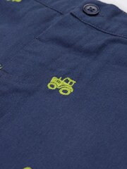 Frugi Blue Bryn Embroidered 100% Organic Cotton Shorts - Image 5 of 5