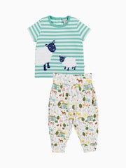 Frugi Frankie 100% Organic Cotton White Summer Outfit - Image 1 of 4