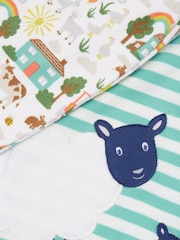 Frugi Frankie 100% Organic Cotton White Summer Outfit - Image 3 of 4