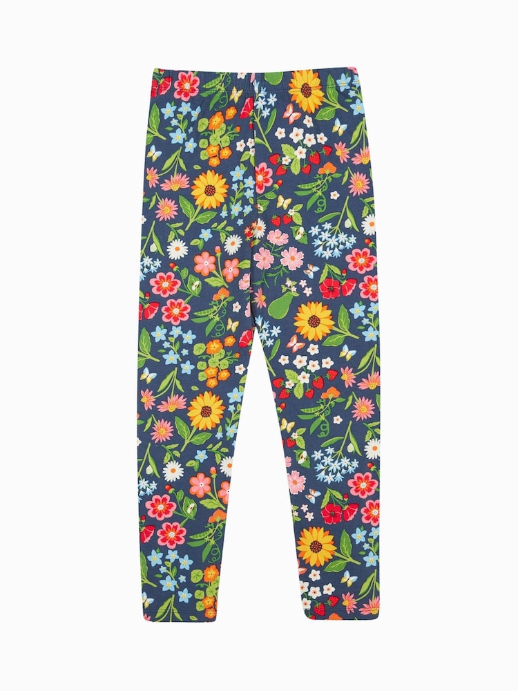 Frugi Blue Bunny Printed Leggings - Image 1 of 4