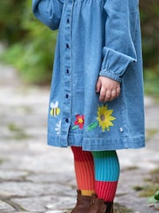 Frugi Blue Emma Denim 100% Organic Cotton Dress - Image 2 of 7
