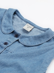 Frugi Blue Emma Denim 100% Organic Cotton Dress - Image 7 of 7