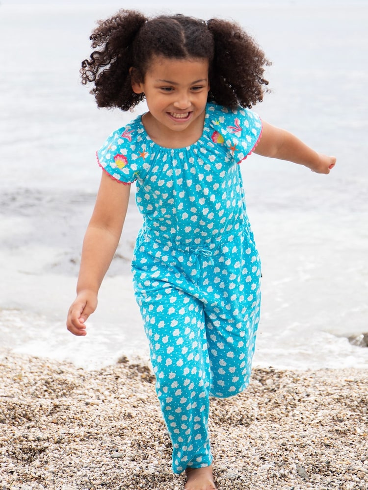 Frugi Blue Geneva 100% Cotton Jumpsuit - صورة 1 من 7