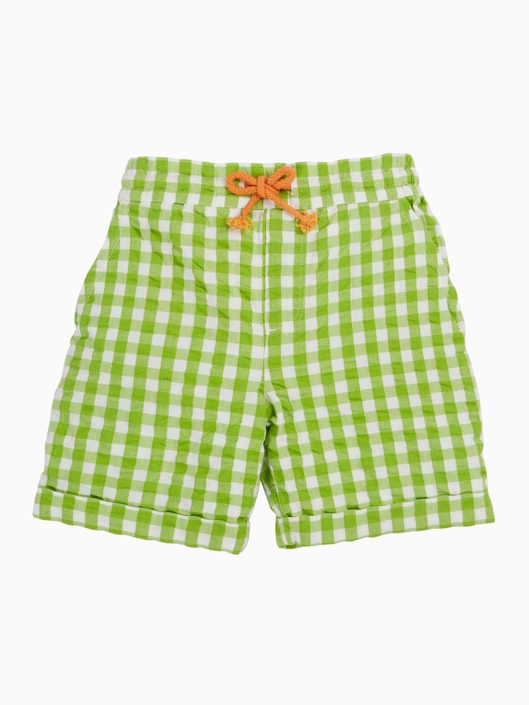 Frugi Green Gingham Shorts - Image 1 of 4