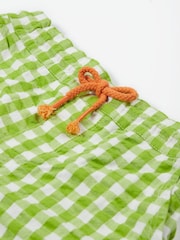 Frugi Green Gingham Shorts - Image 2 of 4