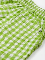 Frugi Green Gingham Shorts - Image 3 of 4