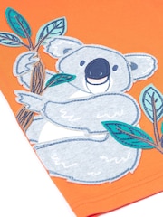 Frugi Orange Carsen Appliqué 100% Organic Cotton T-Shirt - Imagen 3 de 5