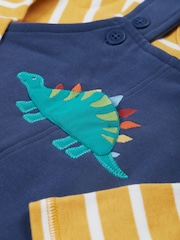 Frugi Navy Dinosaur Dungaree Outfit - Image 2 of 3