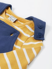 Frugi Navy Dinosaur Dungaree Outfit - Image 3 of 3