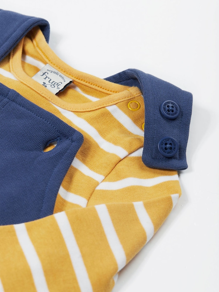 Frugi Navy Dinosaur Dungaree Outfit - Image 3 of 3