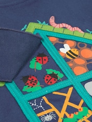 Frugi Blue Interactive Appliqué 100% Organic Cotton T-Shirt - Image 3 of 4