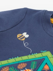 Frugi Blue Interactive Appliqué 100% Organic Cotton T-Shirt - Image 4 of 4