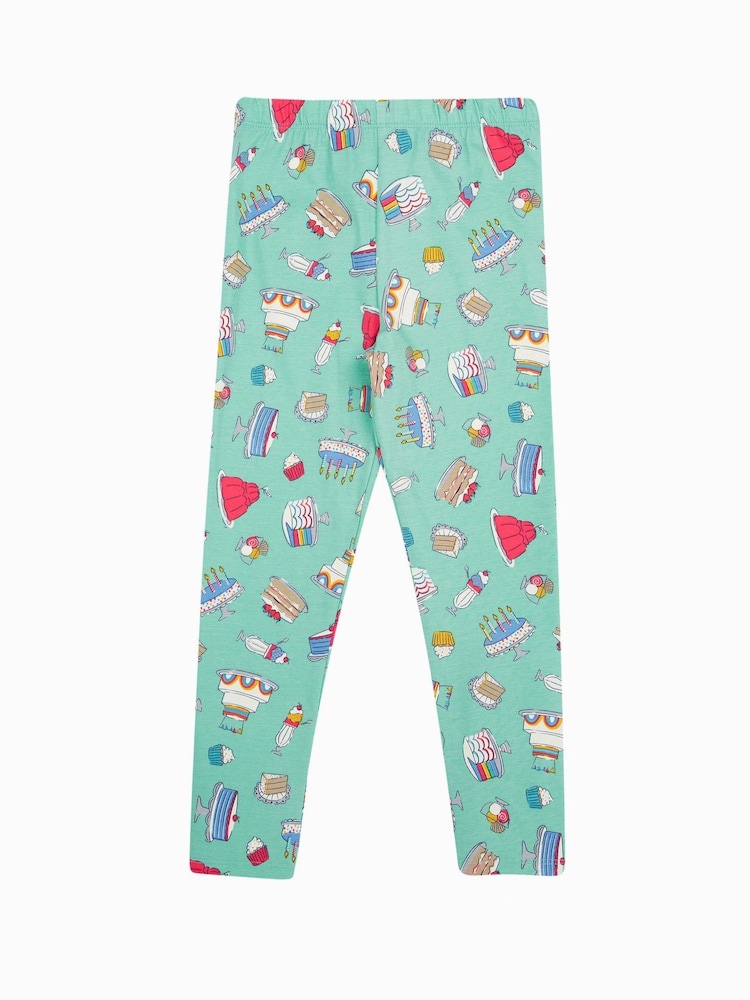 Frugi Blue Bunny Printed Leggings - Image 2 of 4