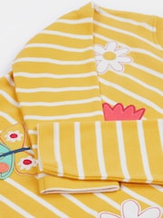 Frugi Kids Yellow Tori Appliqué 100% Organic Cotton Top Clothing - Image 2 of 4