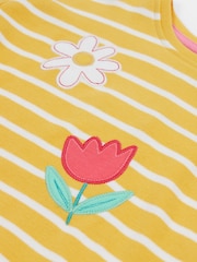 Frugi Kids Yellow Tori Appliqué 100% Organic Cotton Top Clothing - Image 3 of 4