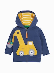 Azul - Sudadera con capucha Carbis de algodón orgánico 100% de Frugi - Imagen 1 de 4