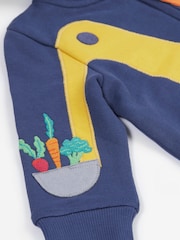 Azul - Sudadera con capucha Carbis de algodón orgánico 100% de Frugi - Imagen 2 de 4