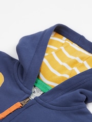 Azul - Sudadera con capucha Carbis de algodón orgánico 100% de Frugi - Imagen 3 de 4
