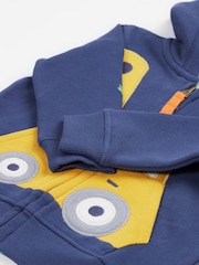 Azul - Sudadera con capucha Carbis de algodón orgánico 100% de Frugi - Imagen 4 de 4