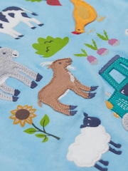 Frugi Blue Little Creature Appliqué 100% Organic Cotton T-Shirt - Imagen 5 de 5
