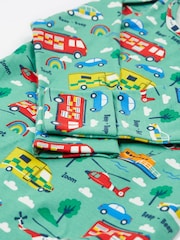 Frugi Green Easy Dressing Printed Sleepsuit - Image 4 of 4