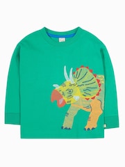 Frugi Green Owen Embroidered 100% Organic Cotton Appliqué Top - Image 2 of 5