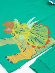 Frugi Green Owen Embroidered 100% Organic Cotton Appliqué Top - Image 3 of 5