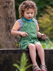 Frugi Green Rocky Reversible 100% Organic Cotton Dungarees - Image 1 of 7