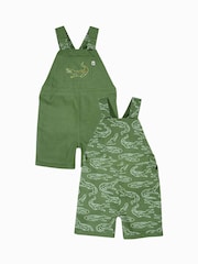 Frugi Green Rocky Reversible 100% Organic Cotton Dungarees - Image 3 of 7