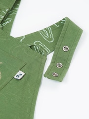Frugi Green Rocky Reversible 100% Organic Cotton Dungarees - Image 7 of 7
