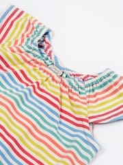 Frugi Blue Dory Playsuit Rainbow Dungarees - Imagen 2 de 4