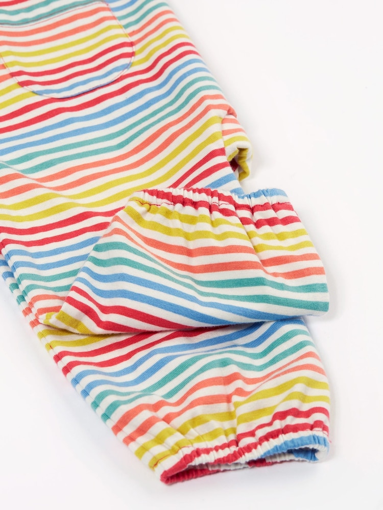 Frugi Blue Dory Playsuit Rainbow Dungarees - Imagen 4 de 4