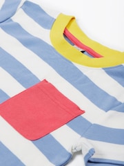 Frugi Blue Piran Pocket Non Appliqué 100% Organic Cotton T-Shirt - Image 2 of 3