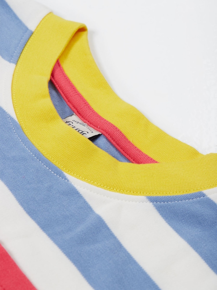 Frugi Blue Piran Pocket Non Appliqué 100% Organic Cotton T-Shirt - Image 3 of 3