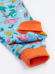 Azul - Frugi Blue Dinosaur Parsnip Dungarees - Imagen 4 de 4