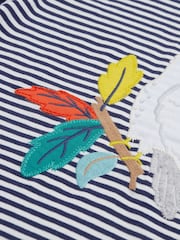 Frugi Blue Elijah Appliqué 100% Organic Cotton T-Shirt - Image 3 of 4