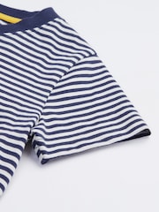 Frugi Blue Elijah Appliqué 100% Organic Cotton T-Shirt - Image 4 of 4