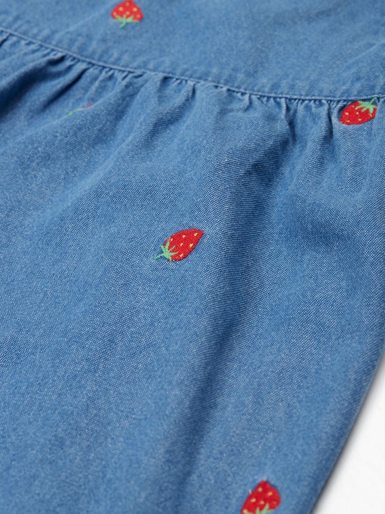 Frugi Blue Strawberry detail Summer Dress - Dresses - Image 2 of 5