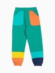 Frugi Green Malpas Colour Block 100% Organic Cotton Joggers - Imagen 2 de 5