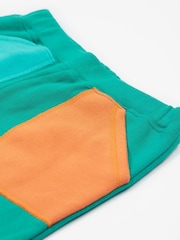 Frugi Green Malpas Colour Block 100% Organic Cotton Joggers - Imagen 4 de 5