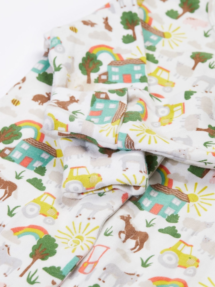 Frugi White Dinosaur Sleepsuit - Baby Clothing - Image 2 of 4