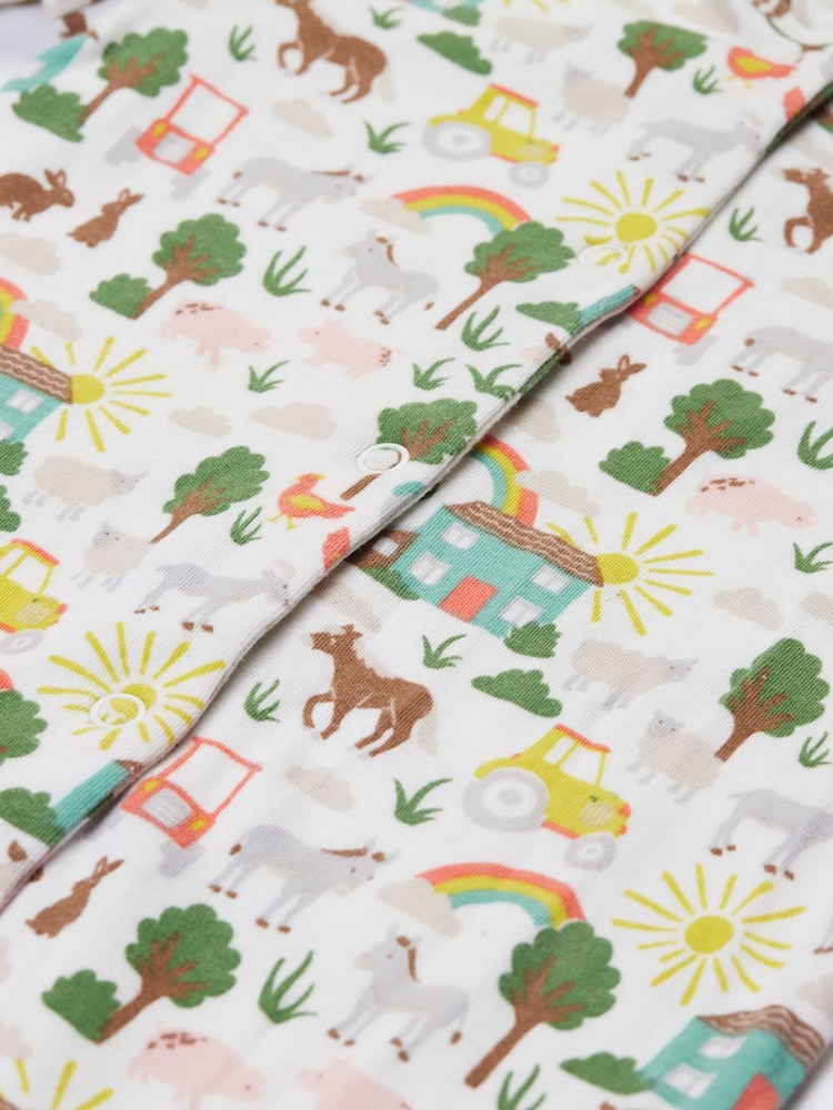 Frugi White Dinosaur Sleepsuit - Baby Clothing - Image 4 of 4