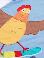 Frugi Blue Avery Appliqué 100% Organic Cotton T-Shirt - Image 3 of 5