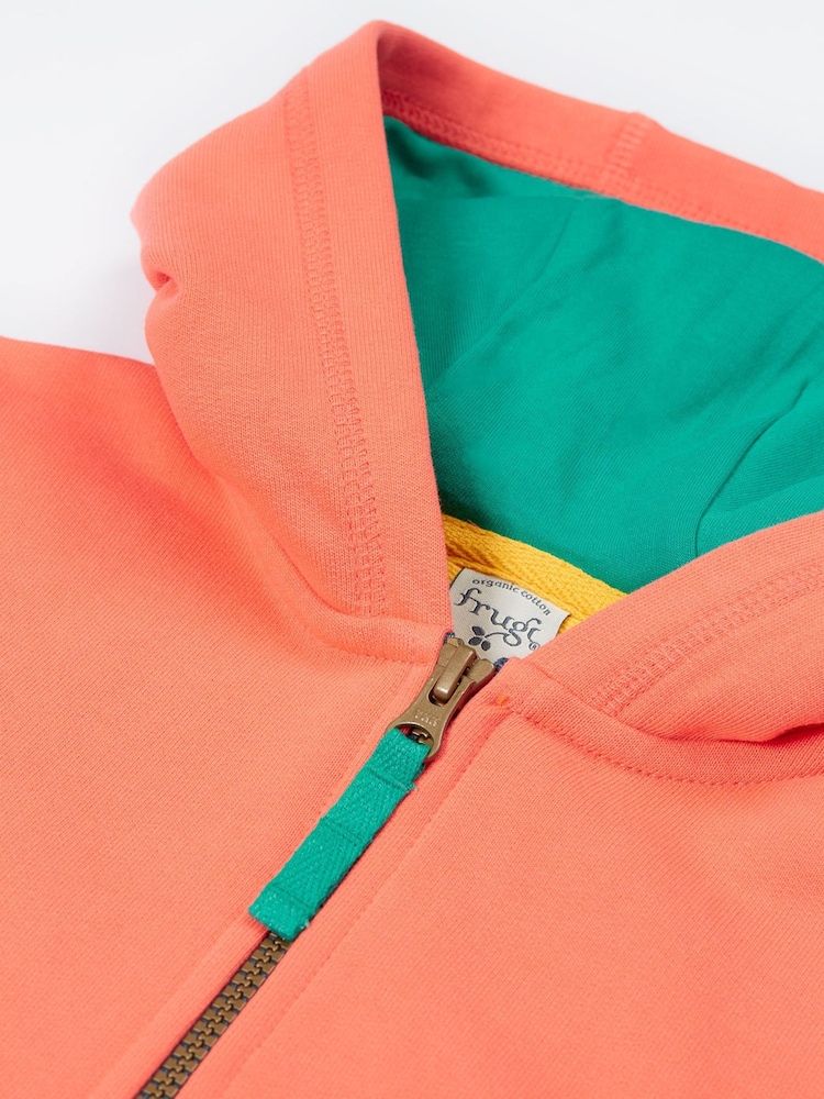برتقالي - هودي Hadley بنصف سحّاب من Frugi - صورة 3 من 3 برتقالي - هودي Hadley بنصف سحّاب من Frugi - صورة 3 من 3